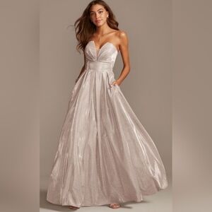 Betsy & Adam Strapless Sparkly/Glittery Ball Gown. Size 14